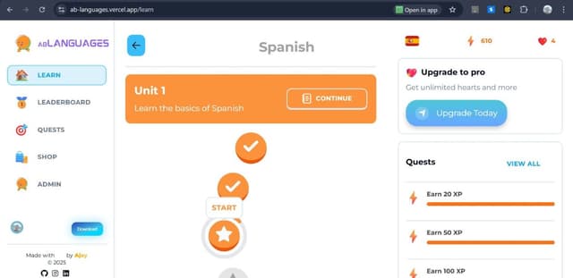 Interactive Language Learning Platform